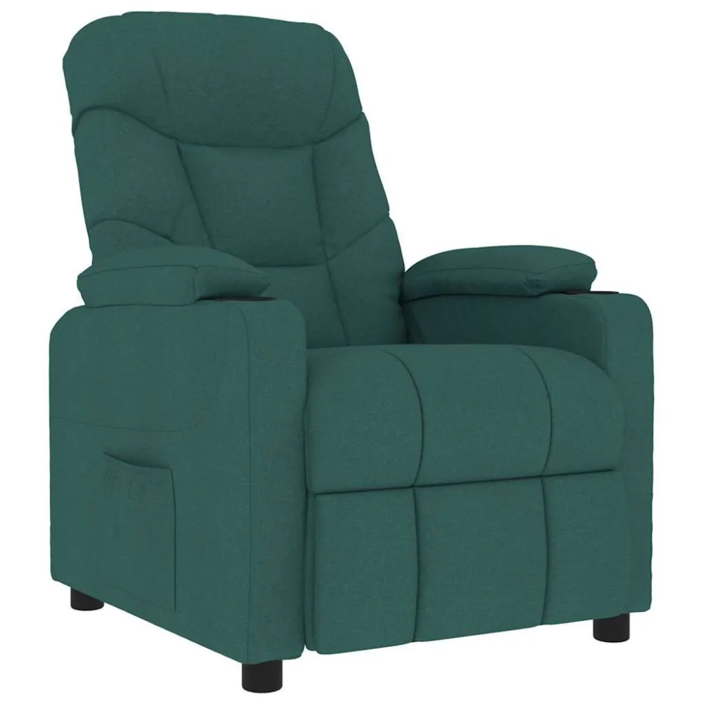 Poltrona Massaggiante Verde Nero Tessuto