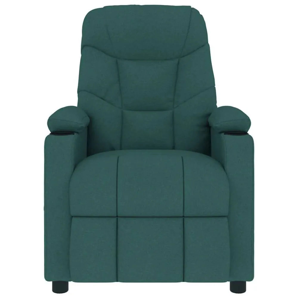 Poltrona Massaggiante Verde Nero Tessuto