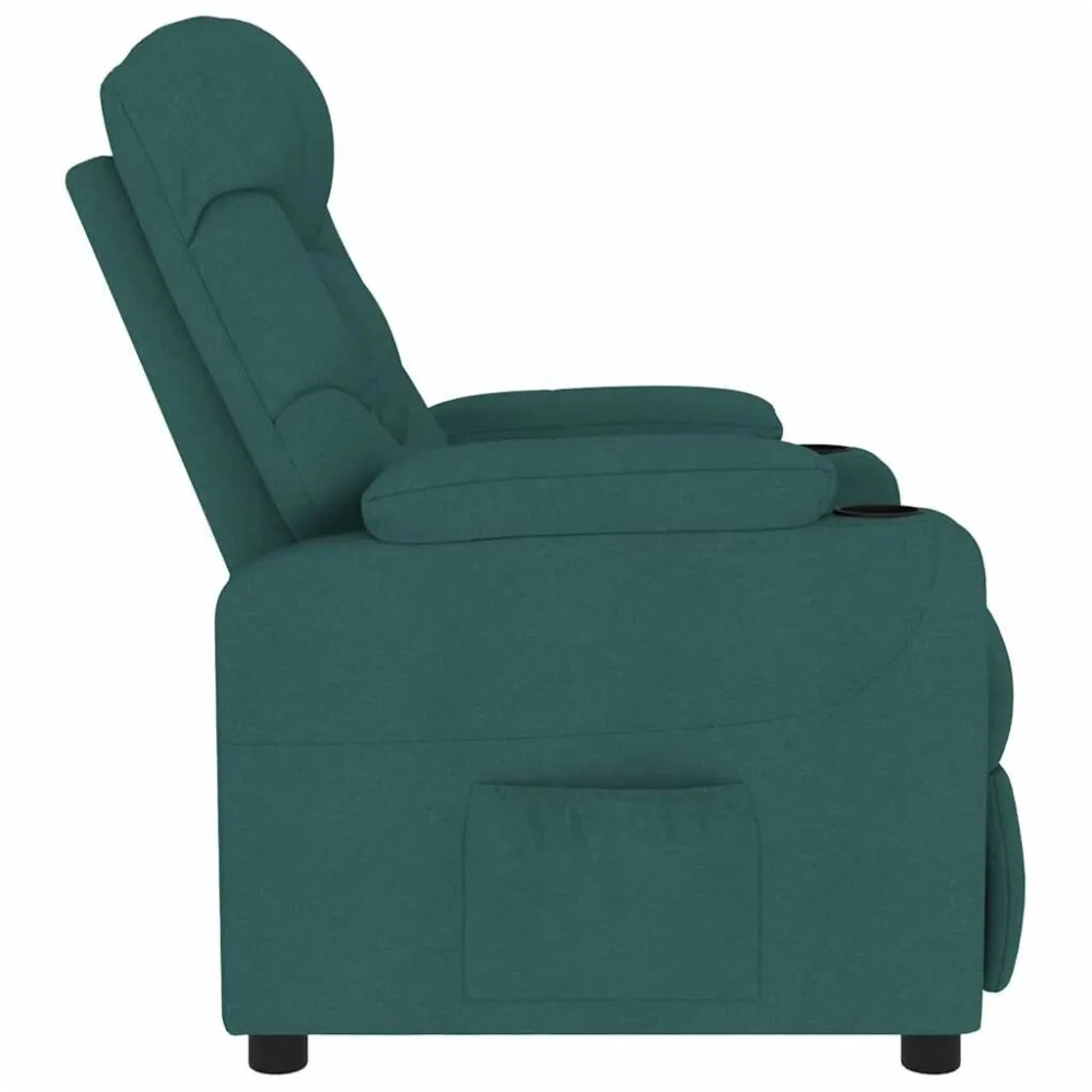 Poltrona Massaggiante Verde Nero Tessuto