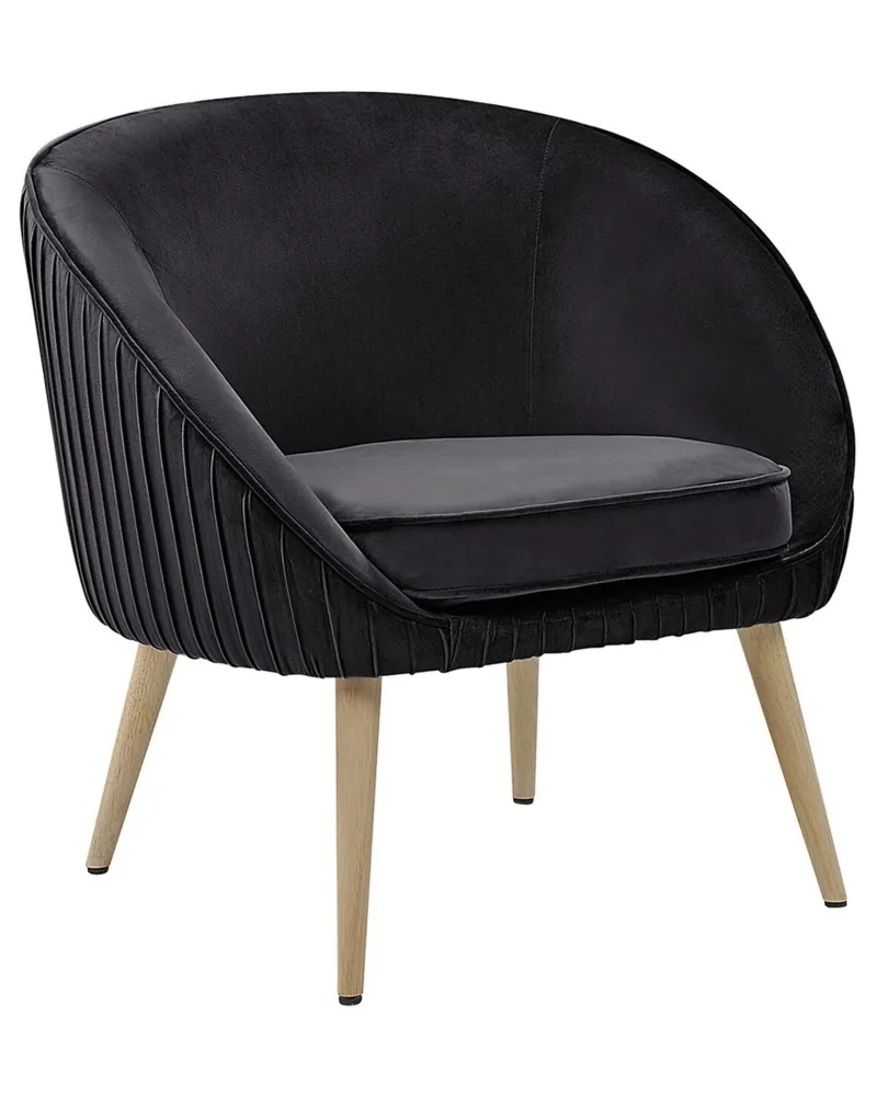 Poltrona TROMSO Velluto Nero