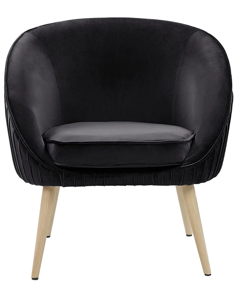 Poltrona TROMSO Velluto Nero