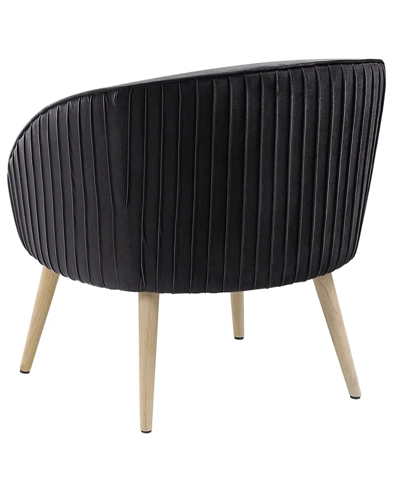 Poltrona TROMSO Velluto Nero