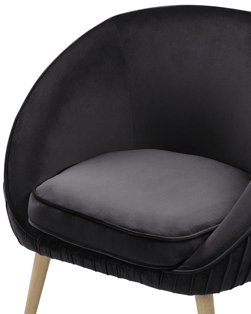Poltrona TROMSO Velluto Nero