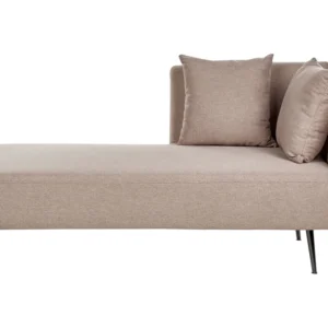 Right Hand Fabric Chaise Lounge Light Brown RIOM