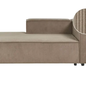 Right Hand Gigante Cord Chaise Lounge Brown APRICA