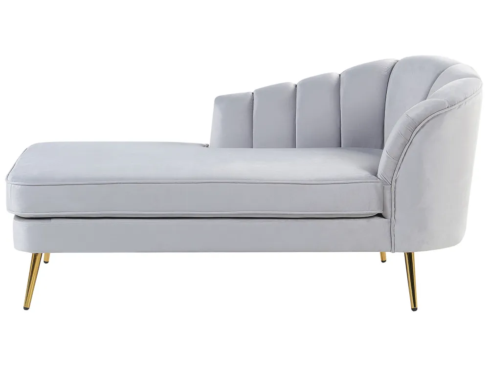 Right Hand Vellutato Chaise Lounge Grey ALLIER