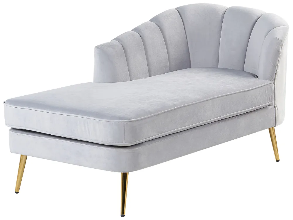 Right Hand Vellutato Chaise Lounge Grey ALLIER