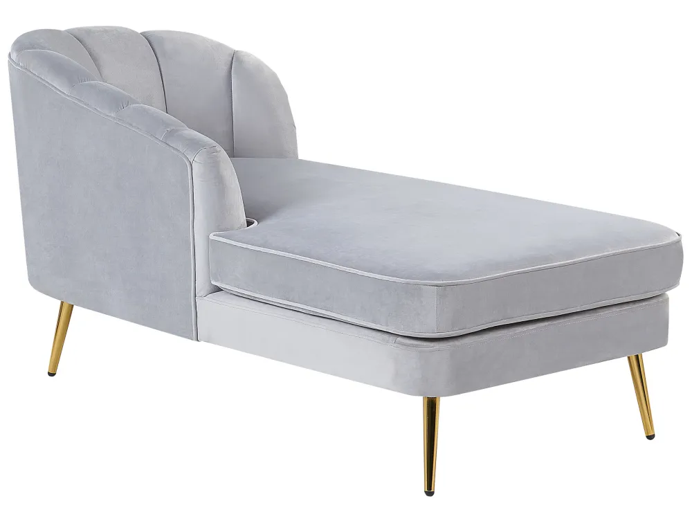 Right Hand Vellutato Chaise Lounge Grey ALLIER