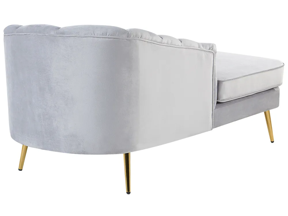 Right Hand Vellutato Chaise Lounge Grey ALLIER