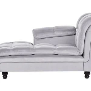 Right Hand Vellutato Chaise Lounge Grey LORMONT