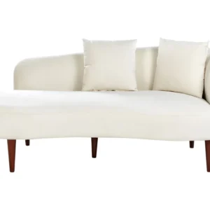 Right Hand velluto Chaise Lounge Cream CHAUMONT