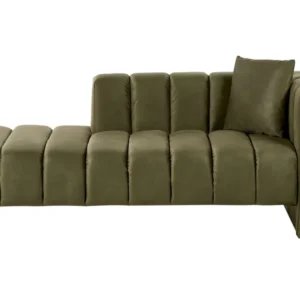 Right Hand Velluto Chaise Lounge Green LANNILS