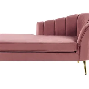 Right Hand Di velluto Chaise Lounge Pink ALLIER