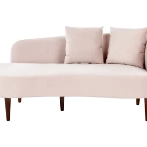 Right Hand velluto Chaise Lounge Pink CHAUMONT