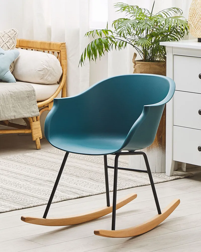 Rocking Chair HARMONY Synthetic Material Teal
