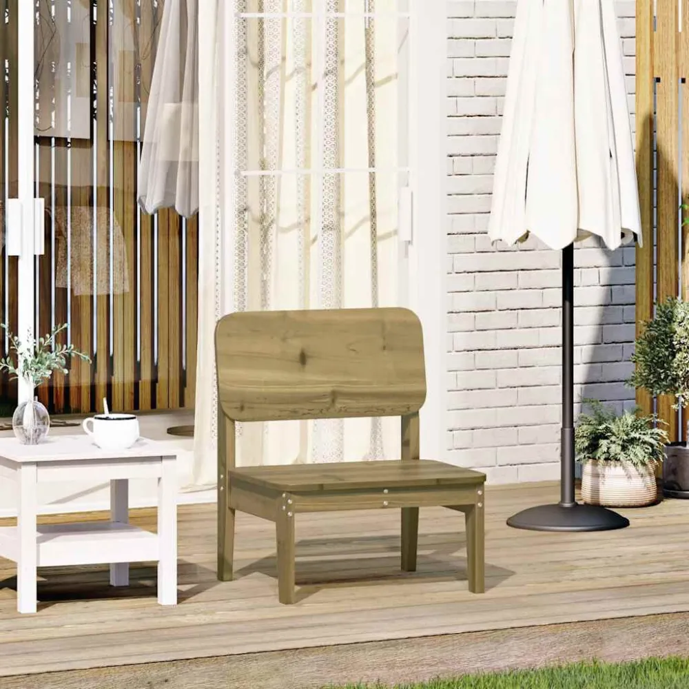 Sedia da Giardino 60x52,5x72 cm Legno Impregnato di Pino