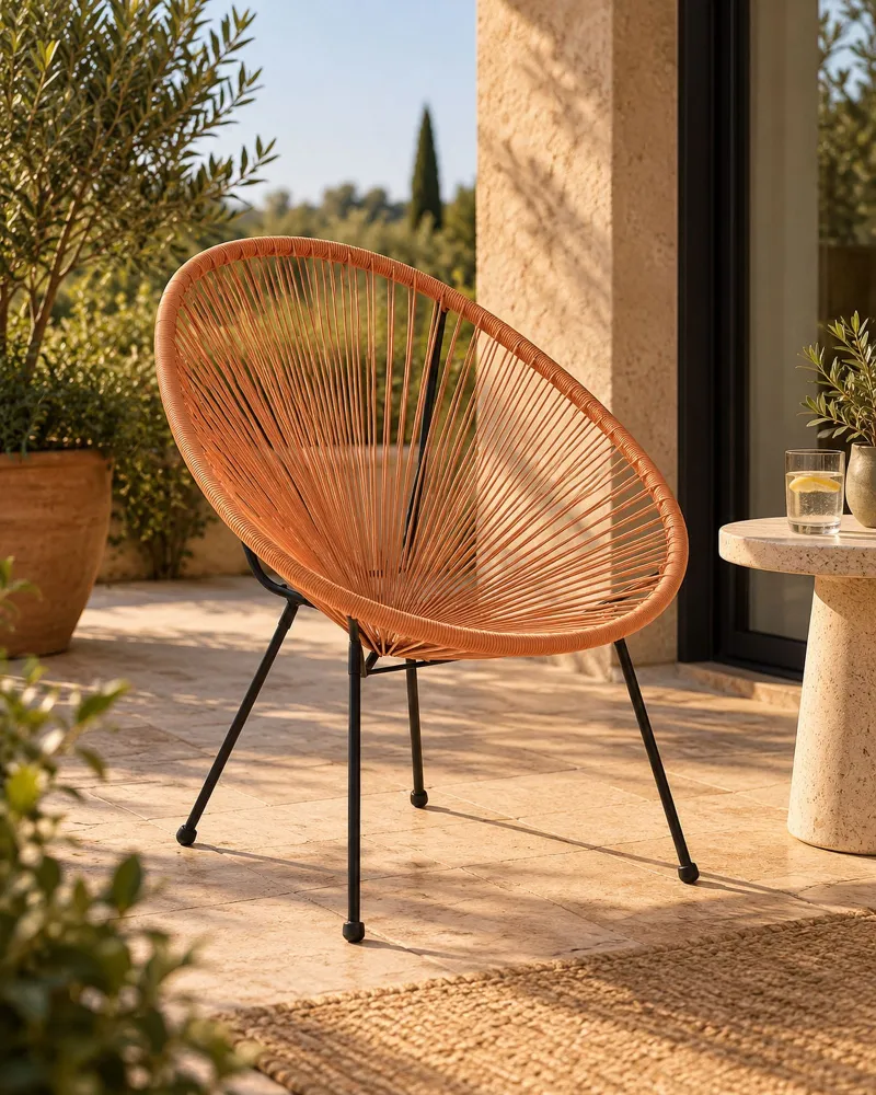 Sedia da giardino ACAPULCO II Arancione con Sistema di Montaggio Rapido