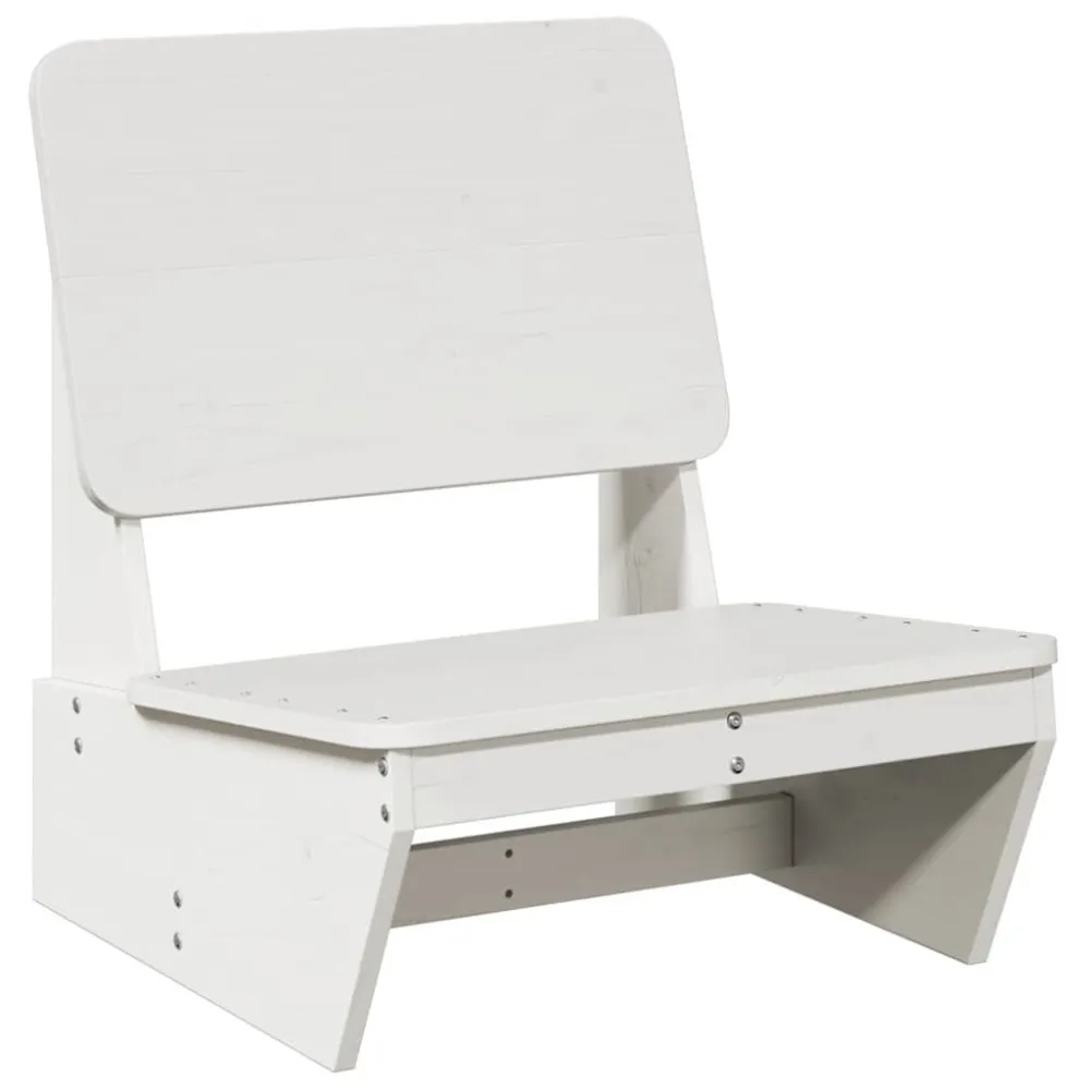 Sedia da Giardino Bianca 60x64x70,5cm Legno Massello di Pino