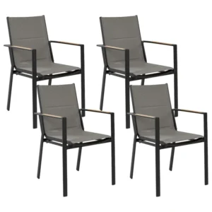 Sedia da giardino BUSSETO Metallo Nero Easy Storage