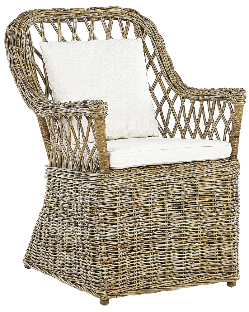 Sedia da giardino MAROS Rattan Naturale Colori Vivaci