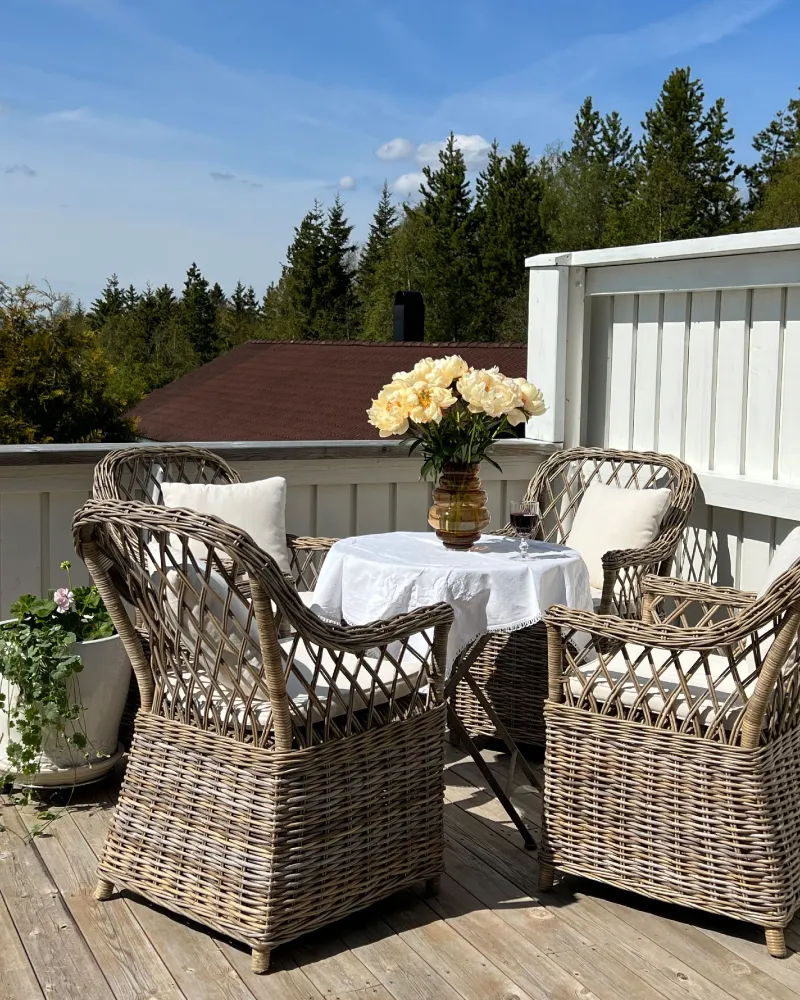 Sedia da giardino MAROS Rattan Naturale Colori Vivaci