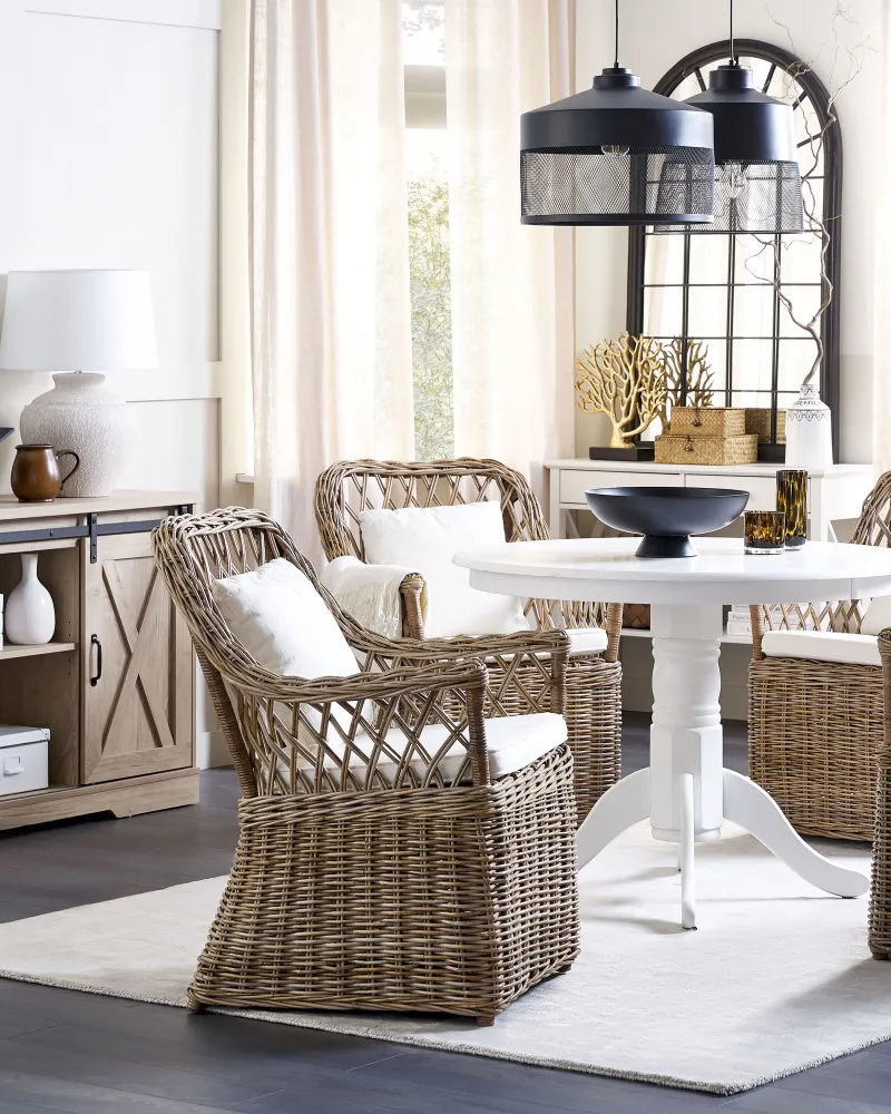 Sedia da giardino MAROS Rattan Naturale Colori Vivaci