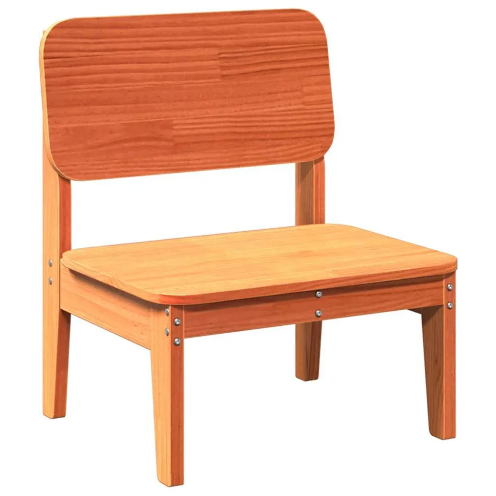Sedia da Giardino Marrone Cera 60x52,5x72cm Legno Massello Pino