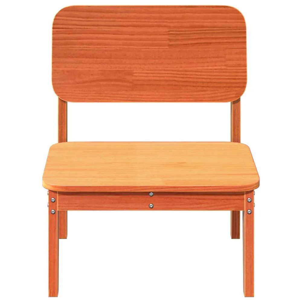 Sedia da Giardino Marrone Cera 60x52,5x72cm Legno Massello Pino