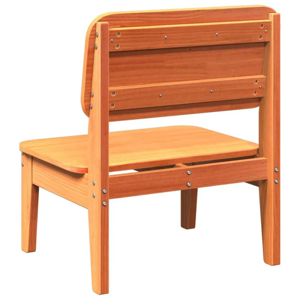 Sedia da Giardino Marrone Cera 60x52,5x72cm Legno Massello Pino