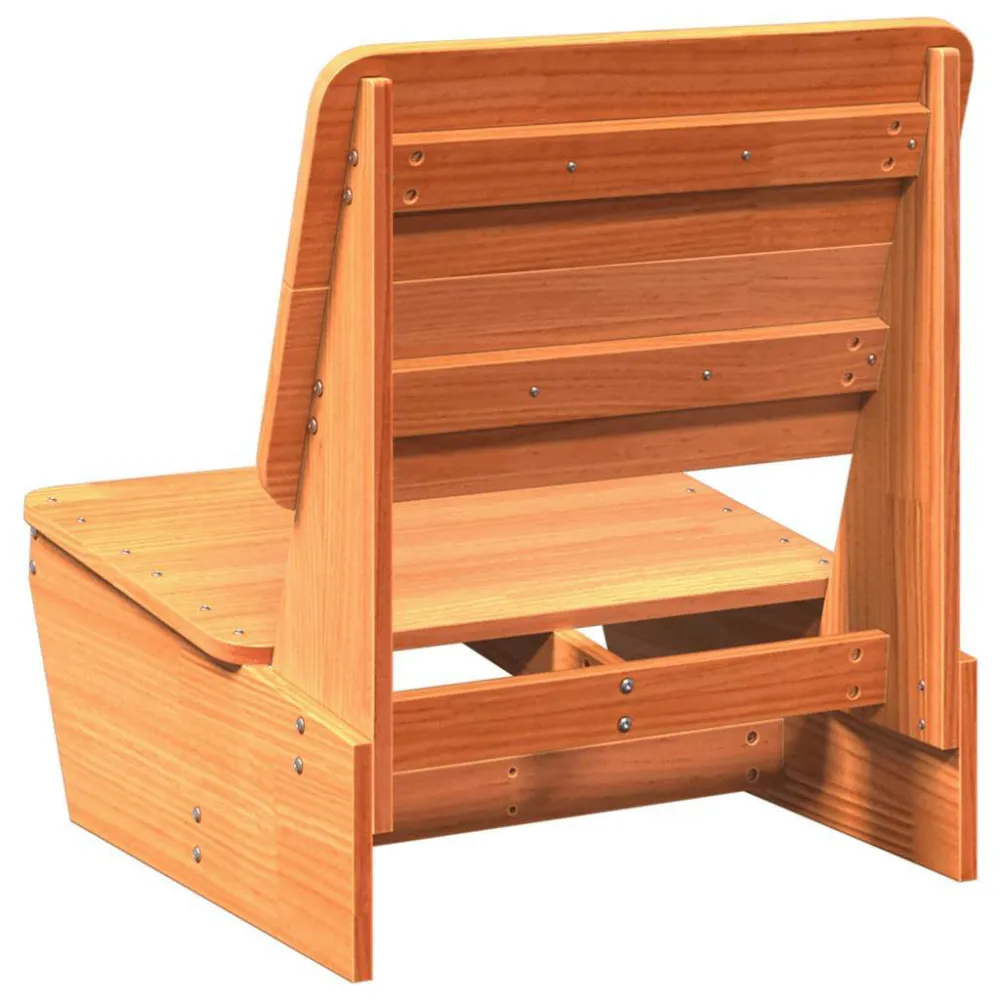 Sedia da Giardino Marrone Cera 60x64x70,5cm Legno Massello Pino