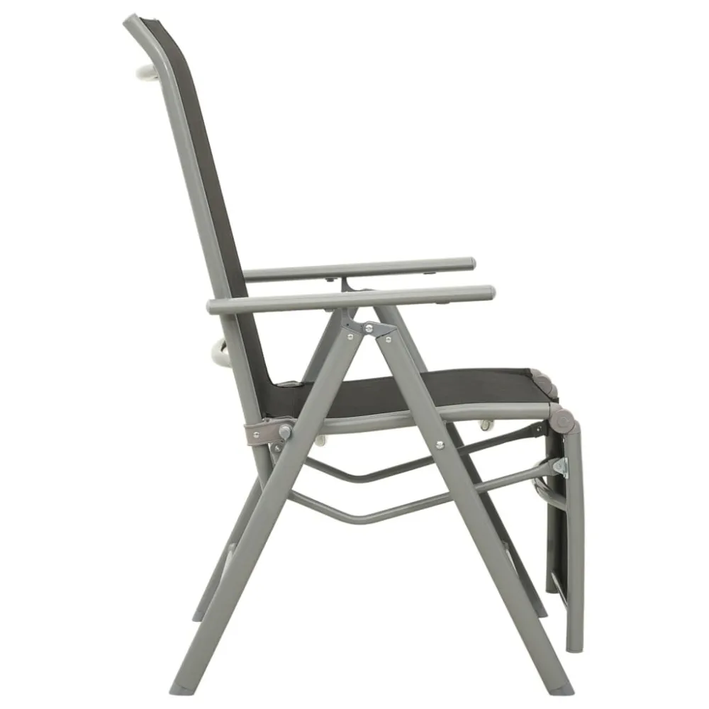 Sedia da Giardino Reclinabile Textilene e Alluminio Argento