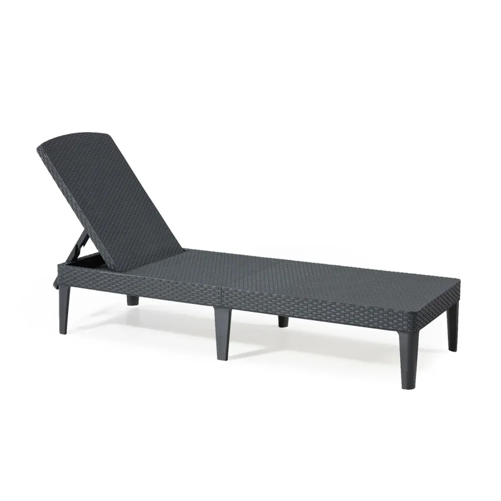 Sedia da giardino regolabile Jaipur Sun Lounger - grafite