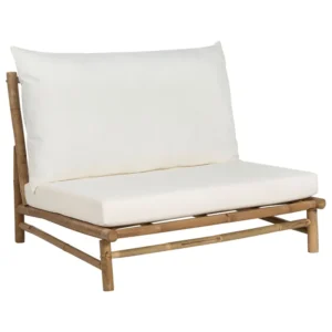 Sedia da giardino TODI Legno di bambù Bianco macchiato