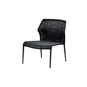 Sedia lounge Triana metallo nero Chehoma - 78cm