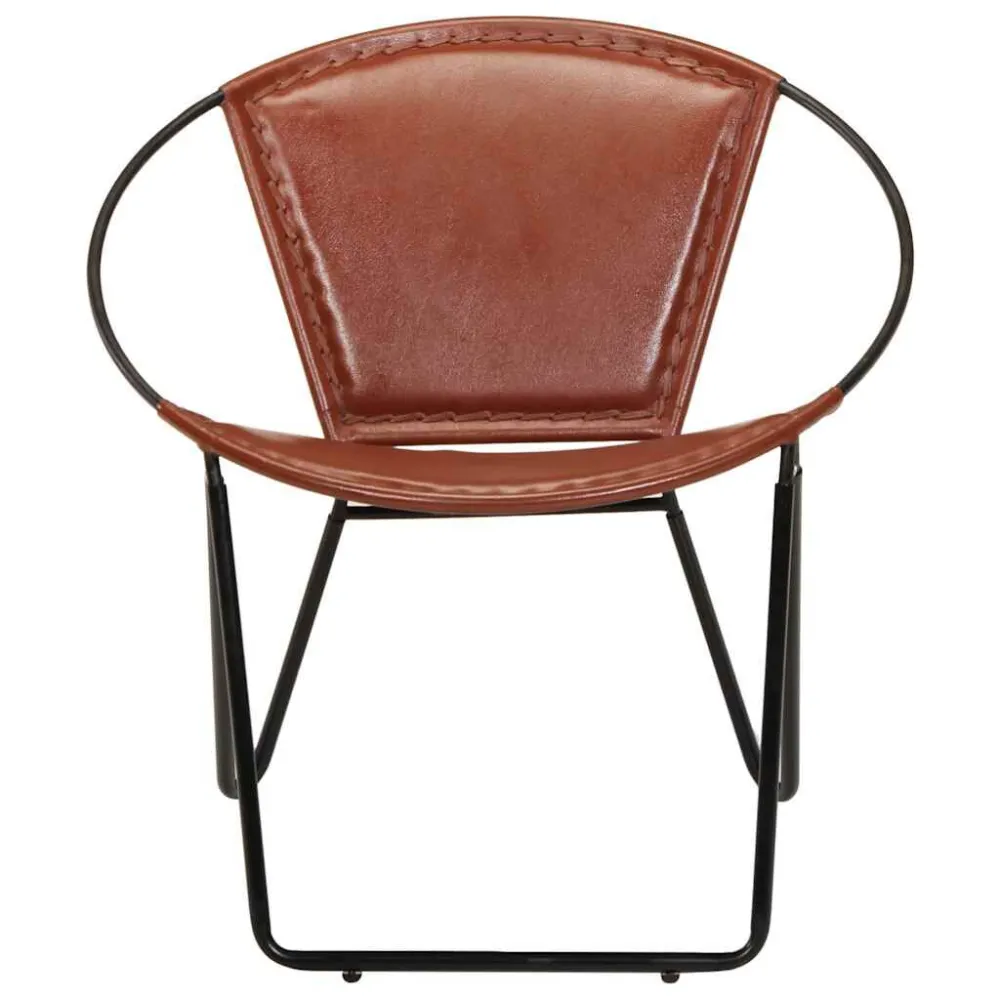Sedia Marrone Vera Pelle