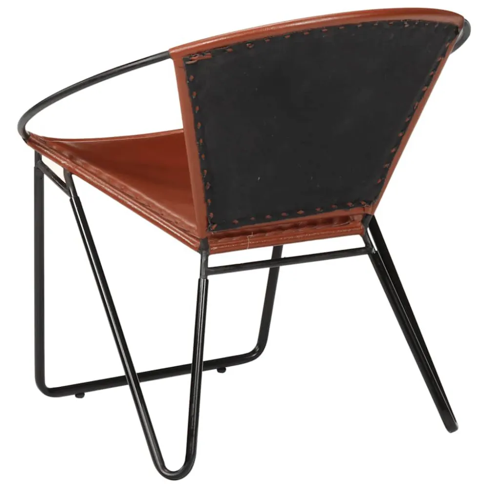 Sedia Marrone Vera Pelle
