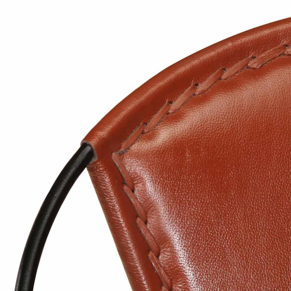 Sedia Marrone Vera Pelle
