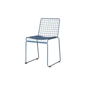 Sedia metallo blu Kwadro Chehoma - 80cm