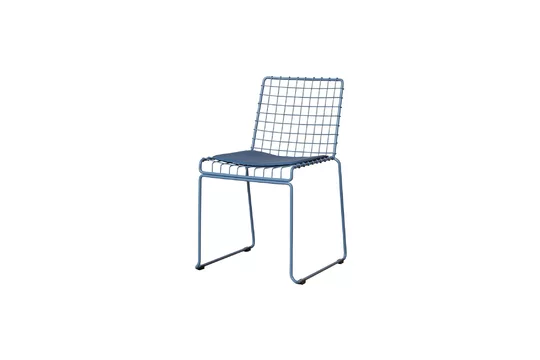 Sedia metallo blu Kwadro Chehoma - 80cm