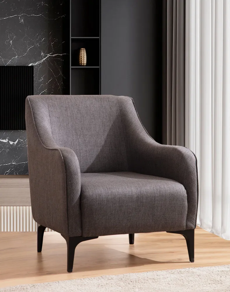 Sedia da pastore Torga Tessuto Grigio tenebroso