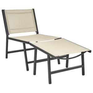 Sedia Pieghevole Sedia da giardino MARCEDDI Beige-Nero