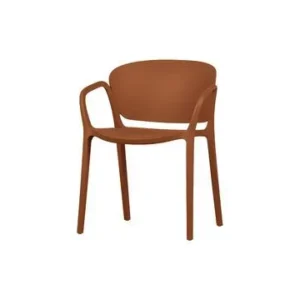 Sedia plastica Bliss terracotta Woood - 75cm