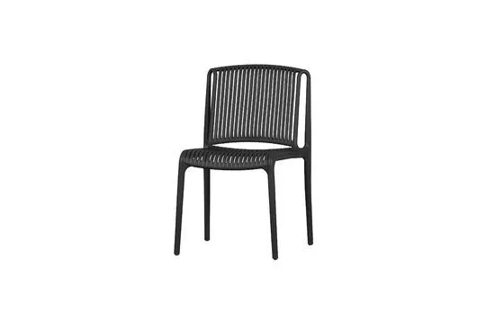 Sedia plastica nera Billie Woood - 82cm