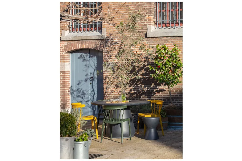 Sedia plastica verde Bliss Woood - Sedia rustica plastica verde