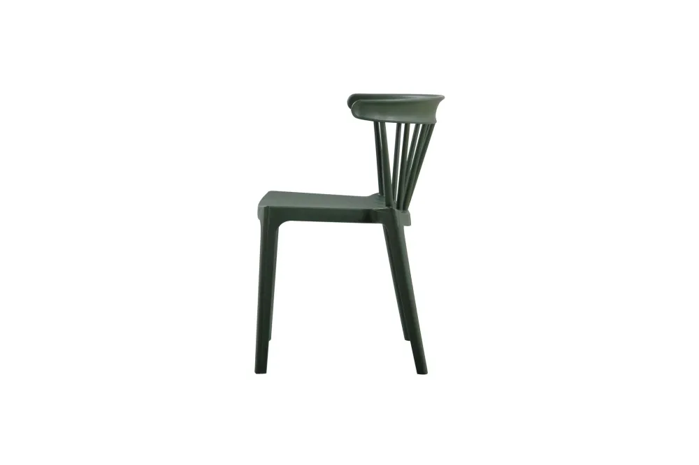 Sedia plastica verde Bliss Woood - Sedia rustica plastica verde