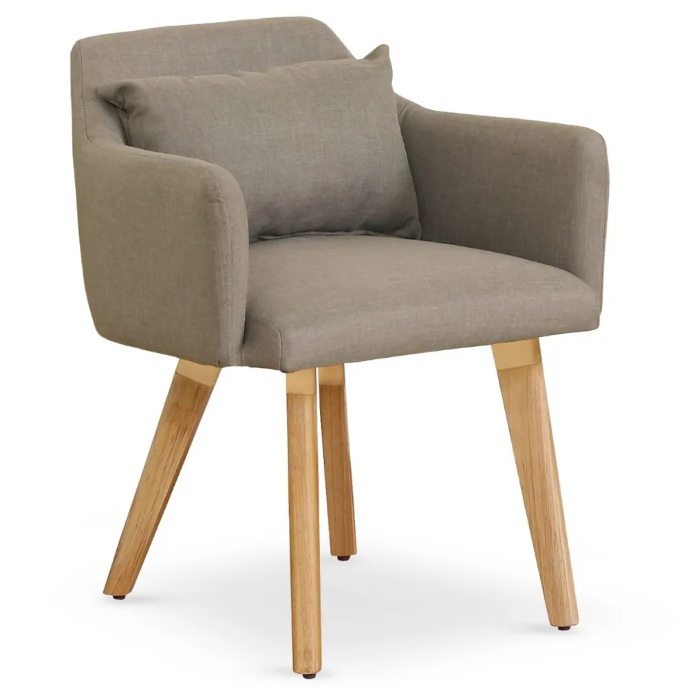 Sedia / poltrona scandinava Gybson tessuto colore talpa