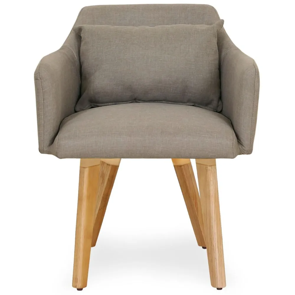 Sedia / poltrona scandinava Gybson tessuto colore talpa