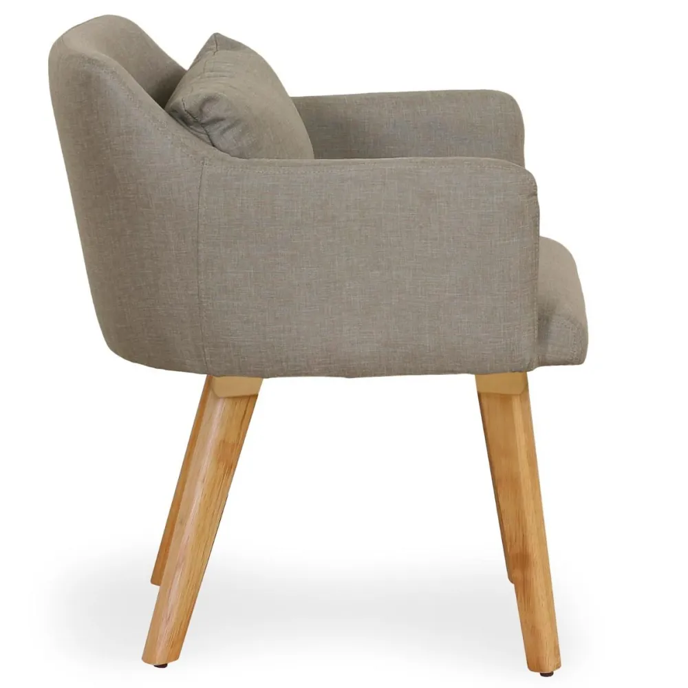 Sedia / poltrona scandinava Gybson tessuto colore talpa