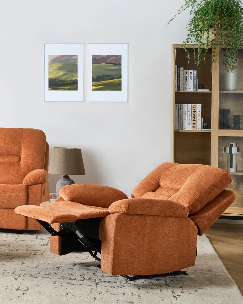 Sedia reclinabile BERGEN Tessuto Arancione