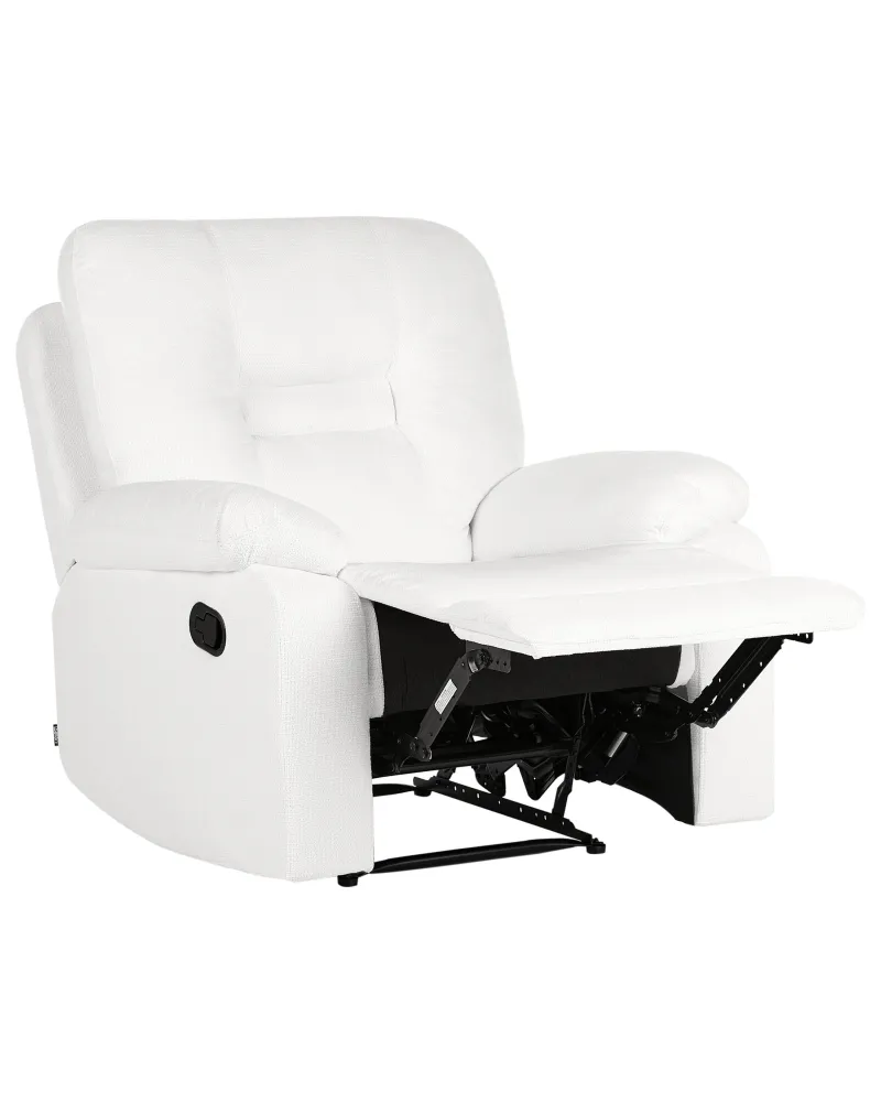 Sedia reclinabile BERGEN Tessuto Bianco